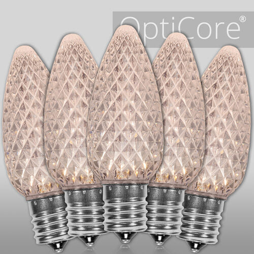 C9 Warm White Crystal OptiCore LED Bulbs x25