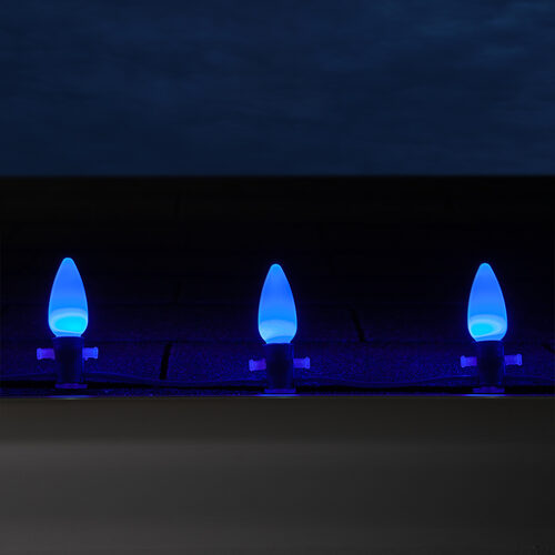 C9 Opaque Blue OptiCore LED Bulbs x25