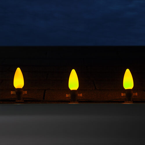 C9 Opaque Gold OptiCore LED Bulbs x25
