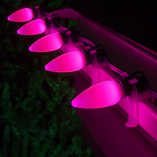 C9 Opaque Pink OptiCore LED Bulbs x25
