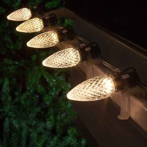 C9 Warm White Crystal OptiCore LED Bulbs x25