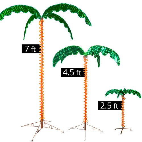 2.5' Deluxe Rope Light LED Palm Tree