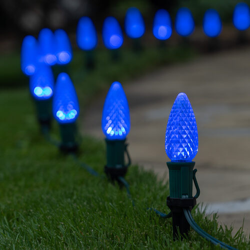 C9 Blue Crystal OptiCore LED Bulbs x25