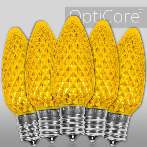 C9 Gold Crystal OptiCore LED Bulbs x25