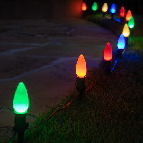C9 Opaque Multicolor OptiCore LED Bulbs x25
