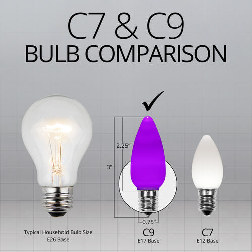 C9 Opaque Purple OptiCore LED Bulbs x25 (Copy)