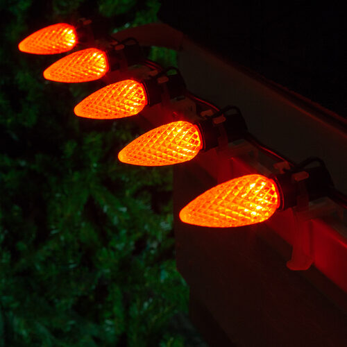 C9 Amber Crystal OptiCore LED Bulbs x25