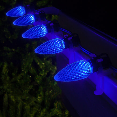 C9 Blue Crystal OptiCore LED Bulbs x25