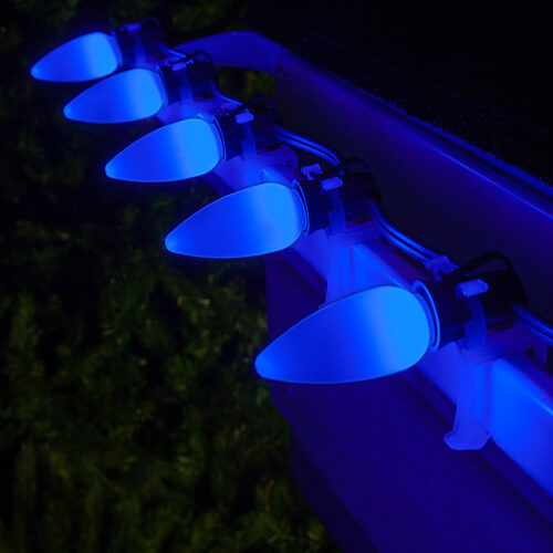 C9 Opaque Blue OptiCore LED Bulbs x25