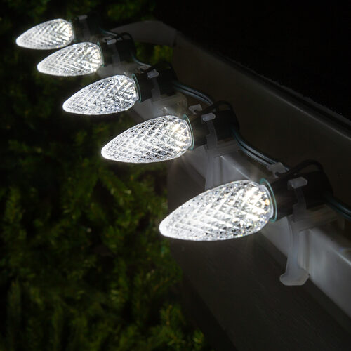 C9 Cool White Crystal OptiCore LED Bulbs x25