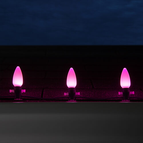 C9 Opaque Pink OptiCore LED Bulbs x25