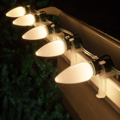 C9 Opaque Warm White OptiCore LED Bulbs x25